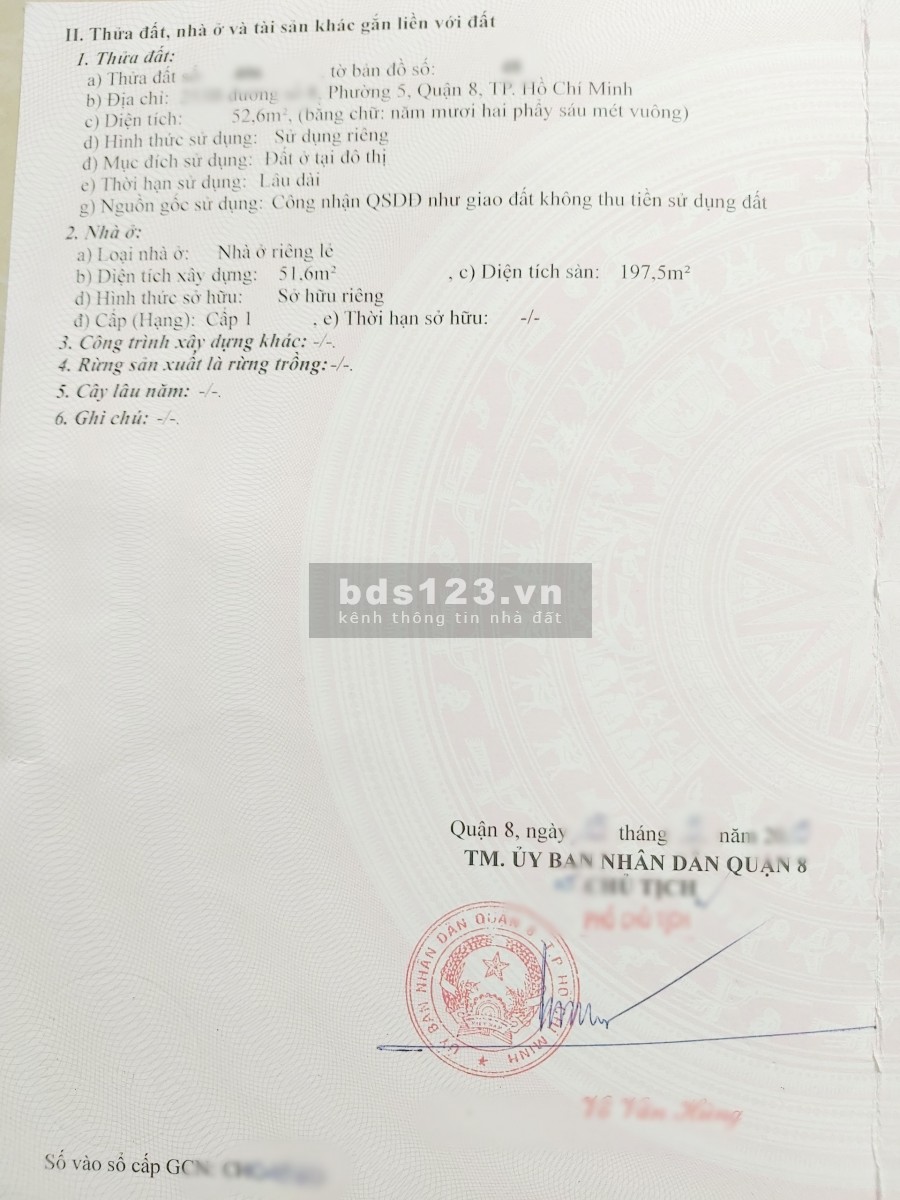 Nhà mặt tiền Bùi Điền Phường 5 Quận 8_4.36*15m - Mr Hà