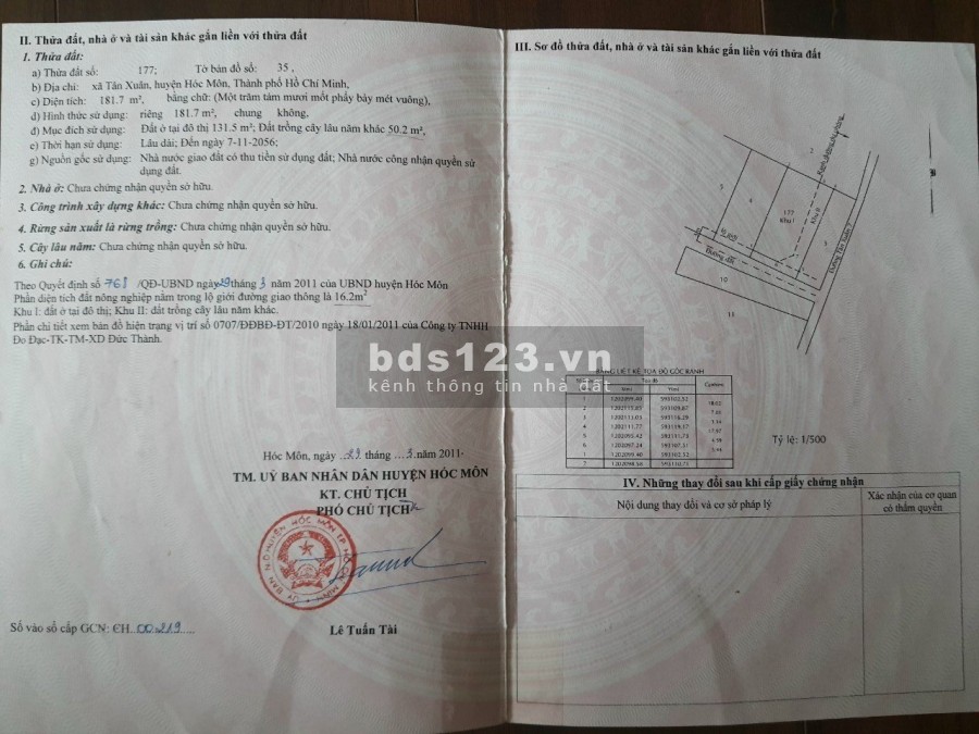 1.3 tỷ nhà sổ chung hẻm 3m, xã tân xuân Hóc Môn
