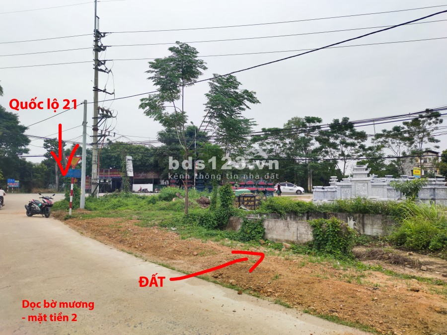 Bán đất mặt đường khu Công nghệ cao gần cầu Đồng Mô, 2 mặt tiền, sổ đỏ chính chủ, Sơn Tây, Hòa Lạc