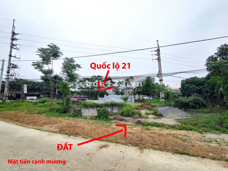 Bán đất mặt đường khu Công nghệ cao gần cầu Đồng Mô, 2 mặt tiền, sổ đỏ chính chủ, Sơn Tây, Hòa Lạc