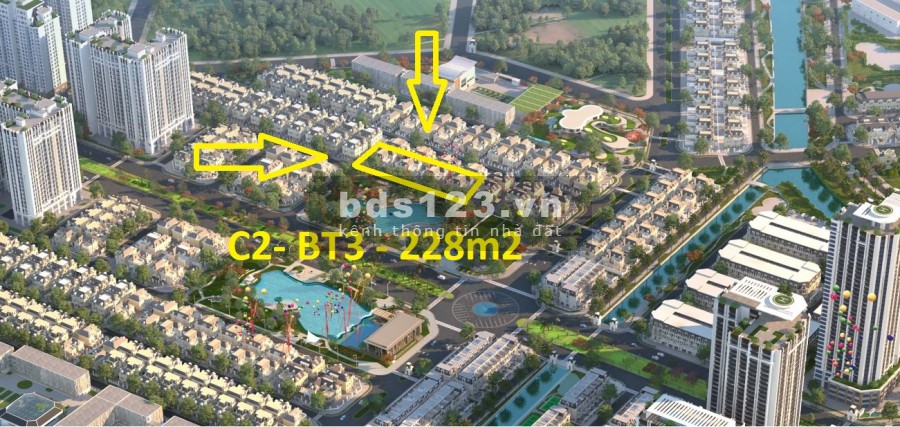 HIẾM, BÁN BIỆT THỰ SONG LẬP AN LẠC SYMPHONY 228M2, MẶT HỒ, VIEW CÔNG VIÊN, BÀN GIAO T9/21