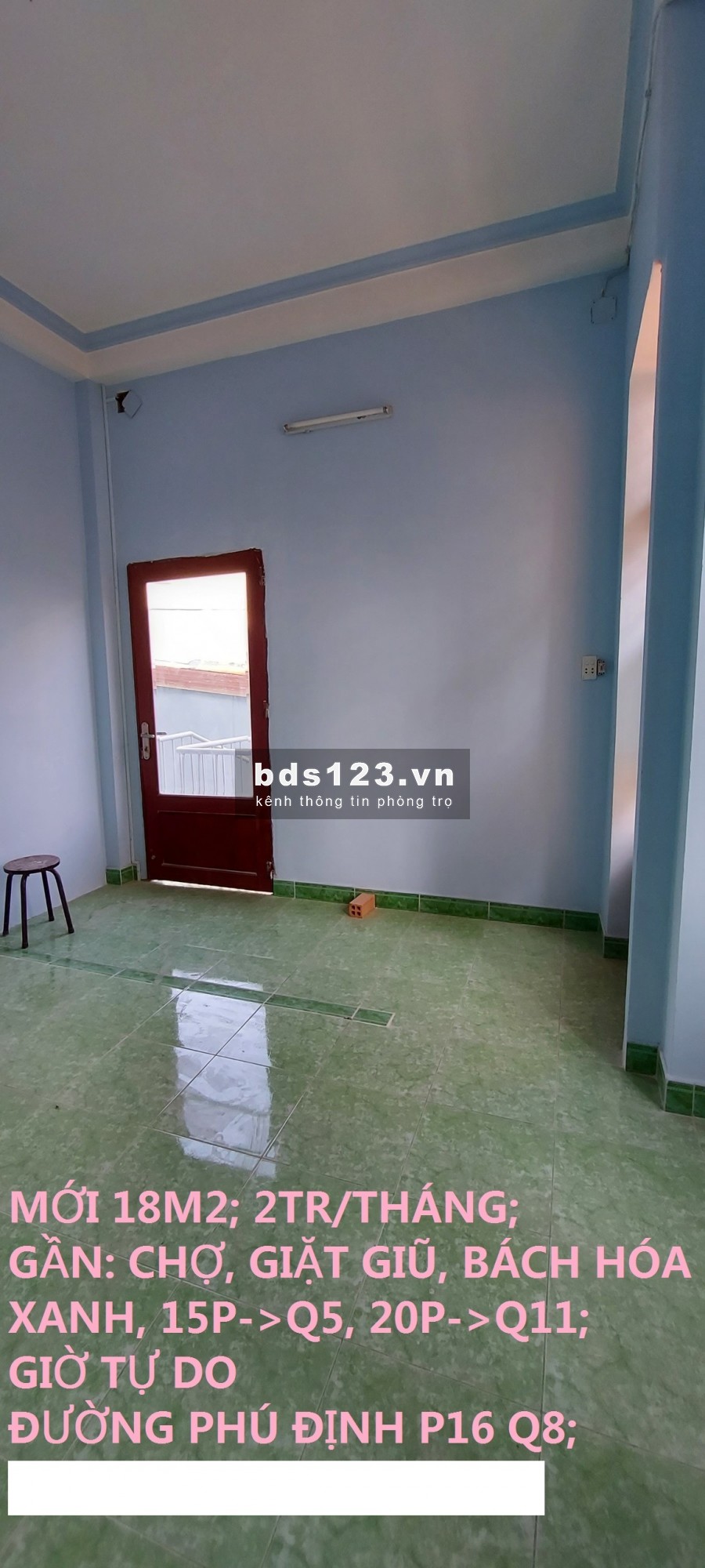 Phòng cho thuê đường Phú Định Quận 8
