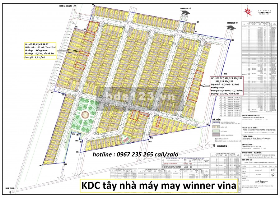 Nga Sơn 522 triệu KDC tây nhà máy may winenr vina