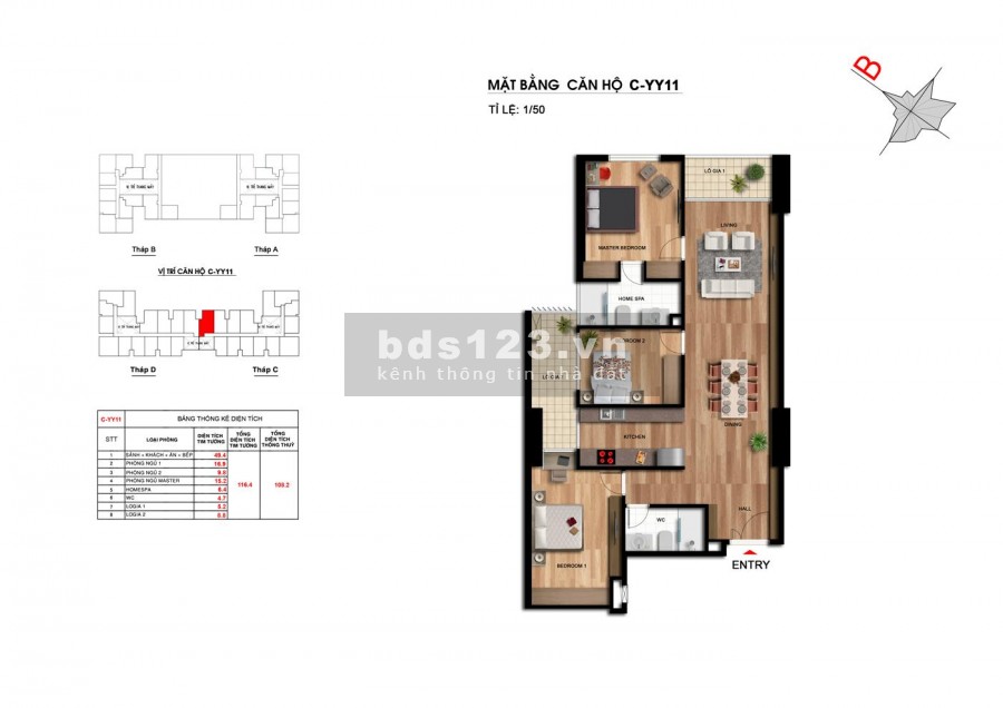 Chính chủ cần bán căn hộ 3 ngủ, 116m2 Imperia Garden, giá 4.0 tỷ, LH: 0967839010