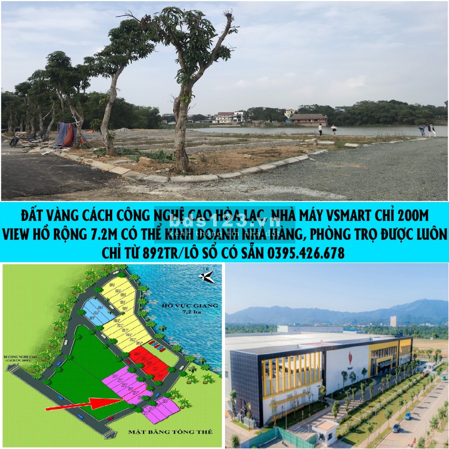CHÍNH CHỦ CẦN BÁN GẤP LÔ VIEW HỒ DUY NHẤT TẠI HÒA LẠC 0395426678