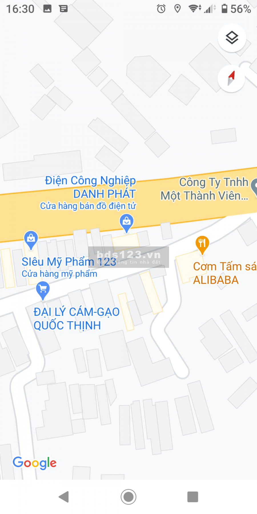Nhà cách chợ Gò Đen 50m, cách QL1A 50m trống nguyên căn 4x25m dt 100m2 điện nước đầy đủ
