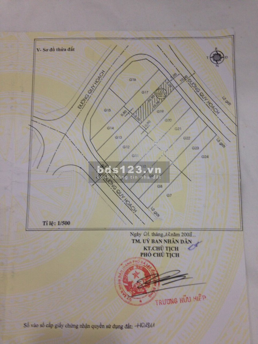 Bán đất KQH An Sơn dãy G, Phường 4