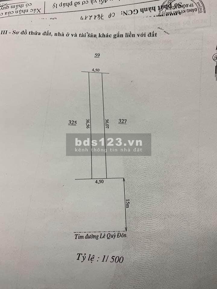 Cần bán gấp căn nhà Mặt tiền Lê Qúy đôn nối dài