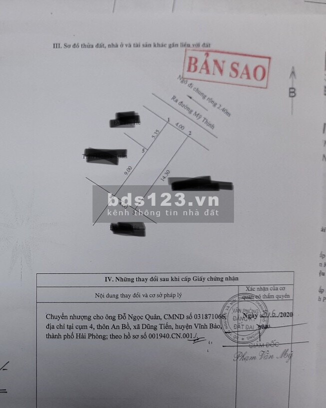 Lô đất giá đẹp khu Mỹ Thịnh di chuyển 2p ra đường Bùi Viện