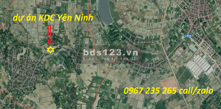 Bán 125m2 đất , tại KDC mới Yên Ninh