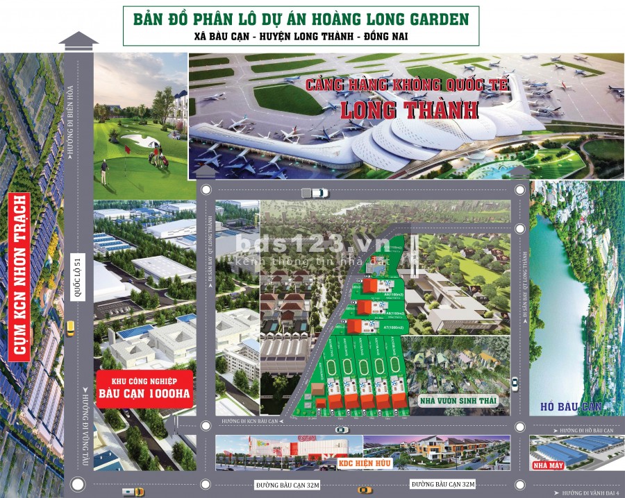 Đất ngay mặt tiền đường Bàu Cạn,gần sân bay Long Thành. Lh…