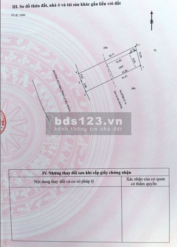 Cho thuê đất trống mặt tiền đường DT 749. Dt 10x30