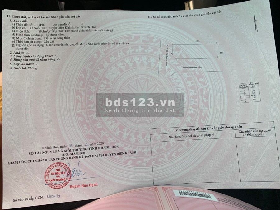 Sở hữu ngay lô đất gần KCN Suối Dầu bìa đỏ thổ cư hot nhất đầu năm 2021