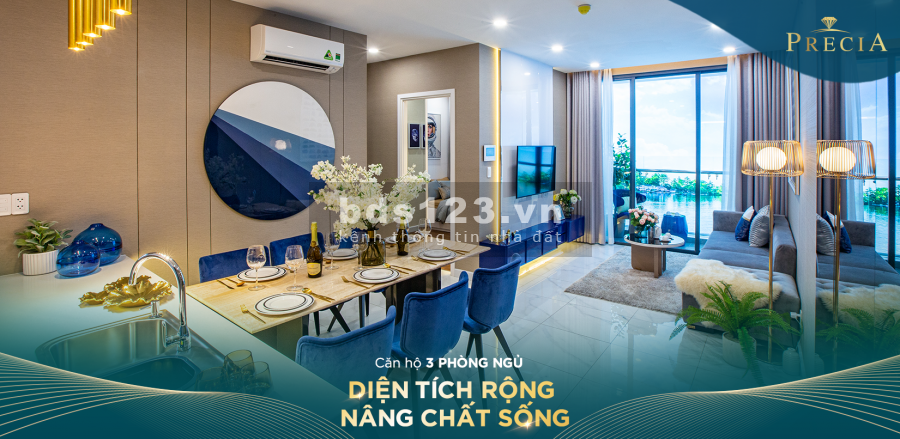 Bán căn hộ Precia A.07.07 TT quận 2, 3PN, thanh toán 1,8 tỷ đến nhận nhà, tặng lộc vàng 5 chỉ - 0912.598.058