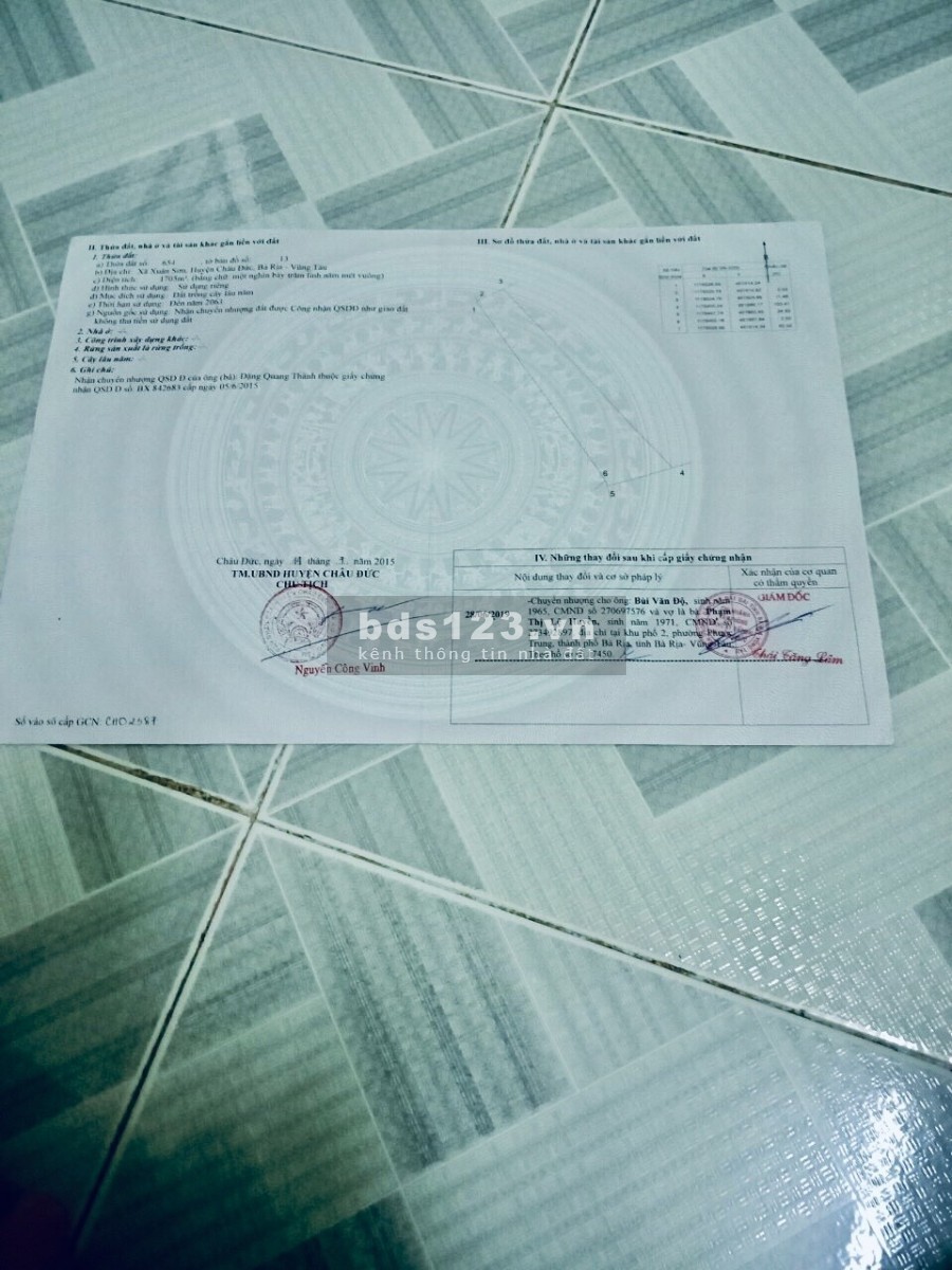 Quảng Thành Xã Xuân Sơn Huyện Châu Đức tỉnh Bà Rịa, Vũng Tàu