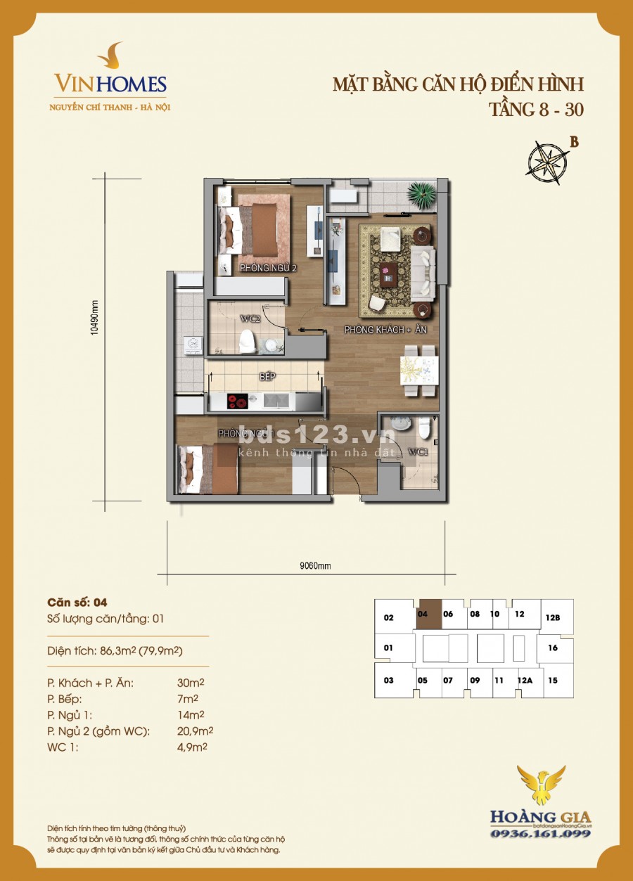 Cần bán gấp căn hộ Vinhomes Nguyễn Chí Thanh, Nhà mới tinh chưa ở tầng 18 view hồ