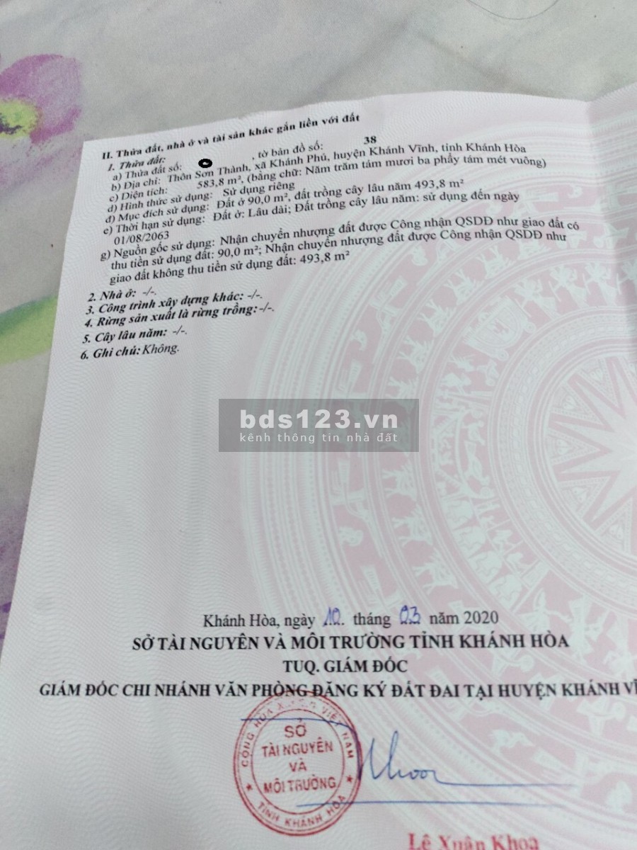 Bán nhà vườn có thổ cư đường nhựa giá chỉ 490tr LH 0788.558.552