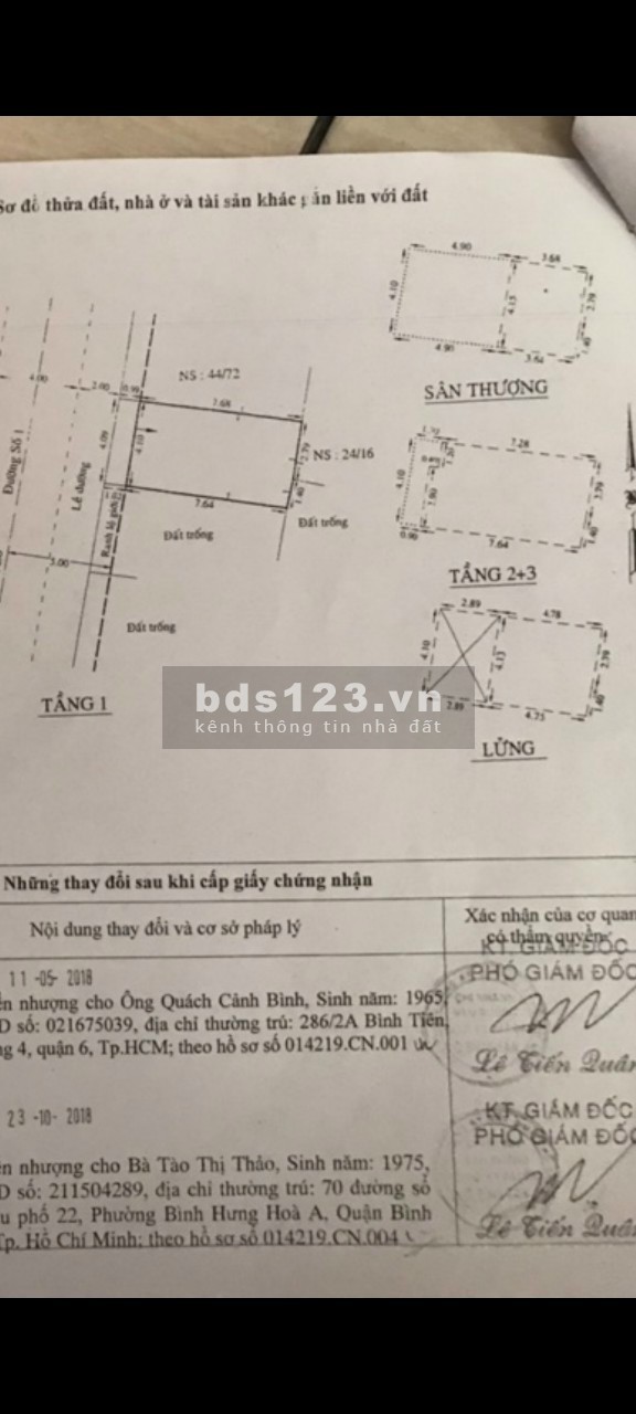 Nhà mặt tiền Đường số 1, P22, Bình Tân giá 4,6 tỷ