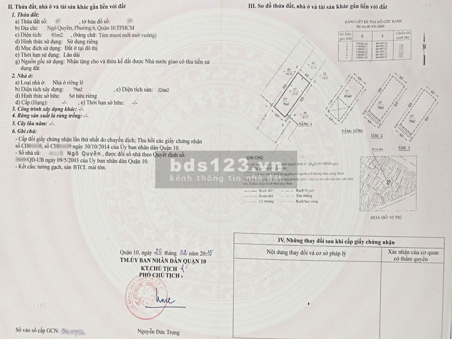 Bán gấp nhà chính chủ 1 đời dt 79m2( 6,5*12.5m) giá 7,5 tỷ thương lượng. LH 0978085762