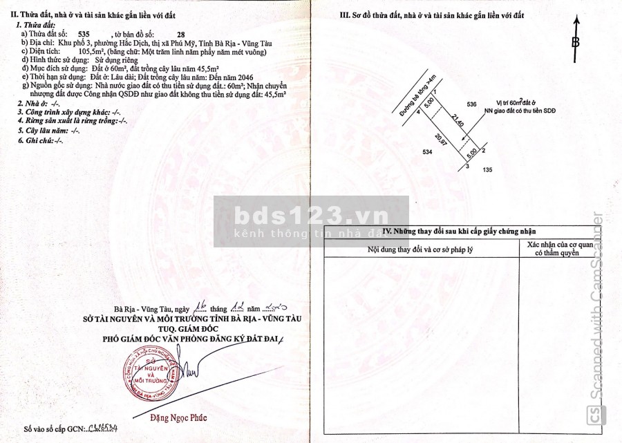 Đất Nền Hắc Dịch - Phú Mỹ Giá Hot 800 triệu - 850 Triệu / Nền Đường 15m Có Vỉa Hè .