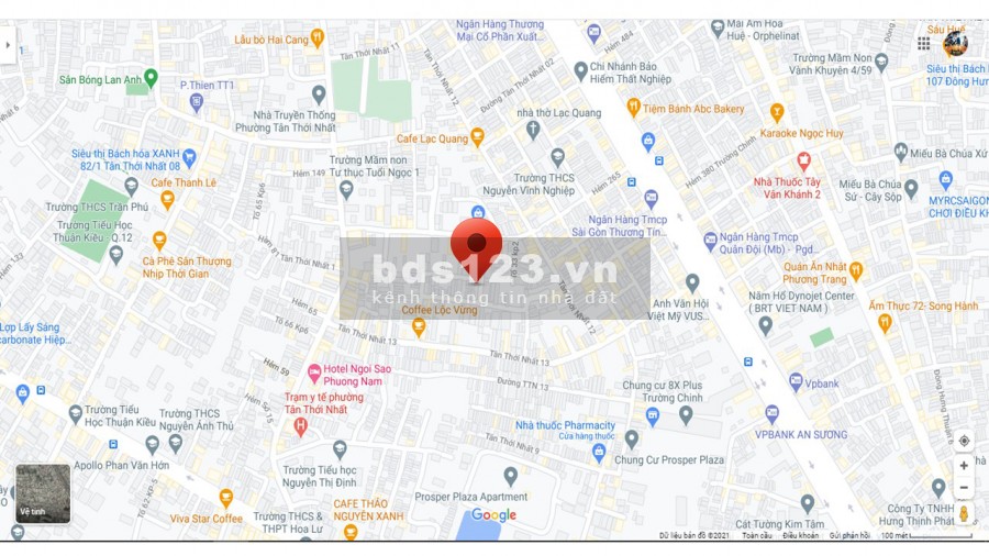Bán gấp 4 lô đất còn nóng hổi, mới tách sổ ( tháng 2/2021), thuộc phường Tân Thới Nhất, ngay tại trung tâm Quận 12.