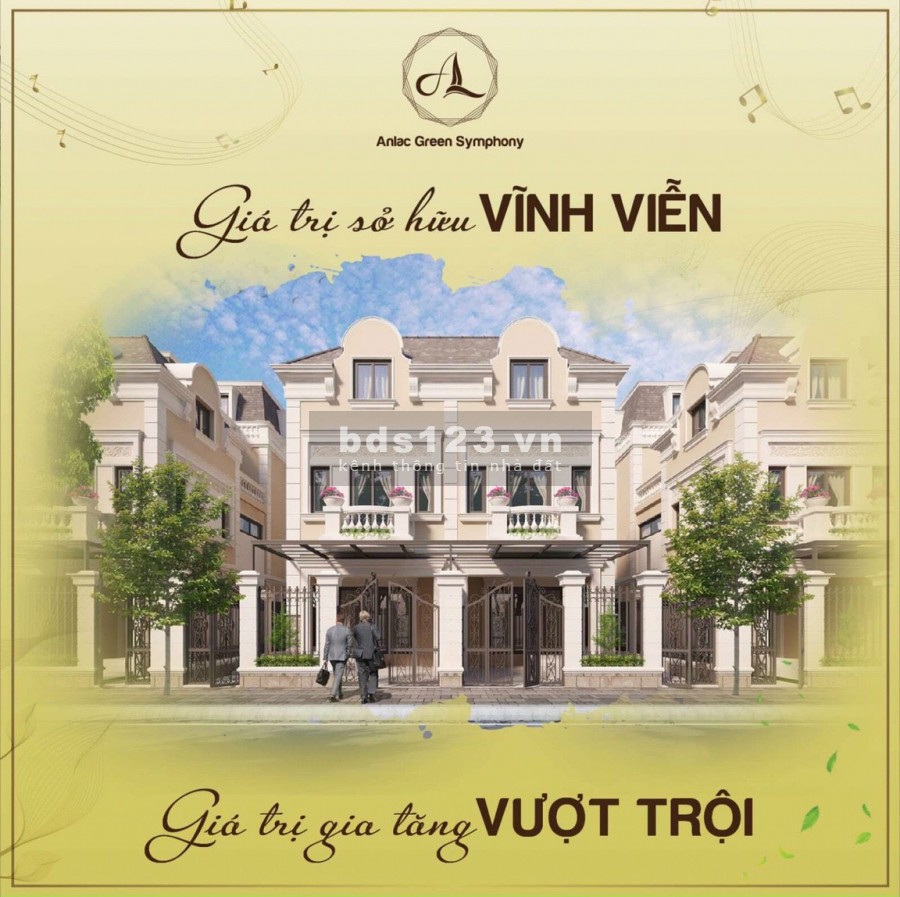 Bán song lập 133mx3T tiện ích 5*, kinh doanh đỉnh, An Lạc Green Syphony Vân Canh Hoài Đức 0817222333