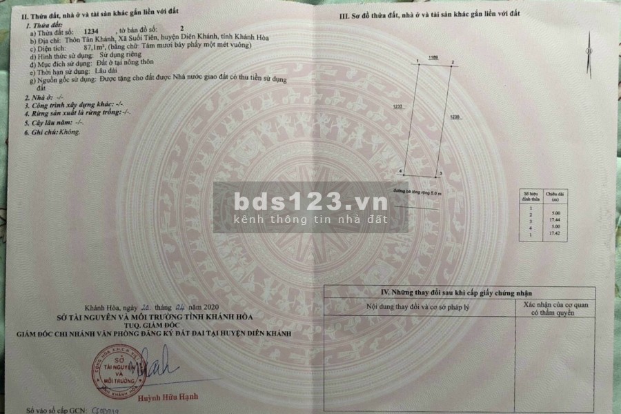 Bán đất ngay làng biệt thự Suối Tiên – Khánh Hòa, ngân hàng hỗ trợ, giá 5Tr/m2