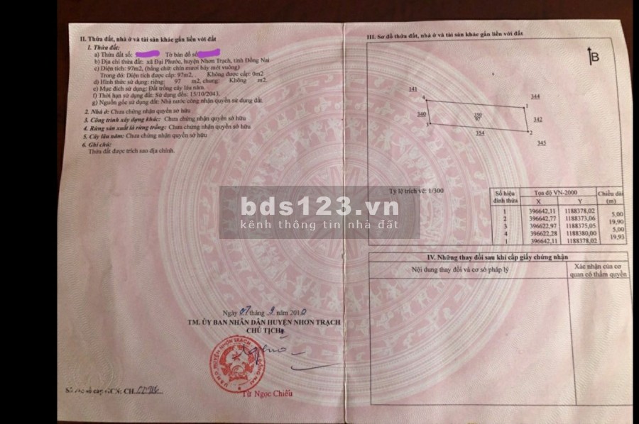 CẦN BÁN ĐẤT Ở ĐẠI PHƯỚC, NHƠN TRẠCH ĐỒNG NAI