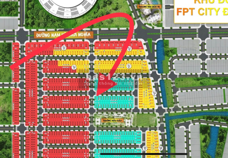 BÁN LÔ ĐẤT FPT CITY ĐÀ NẴNG HƯỚNG TÂY BẮC 110,5M2