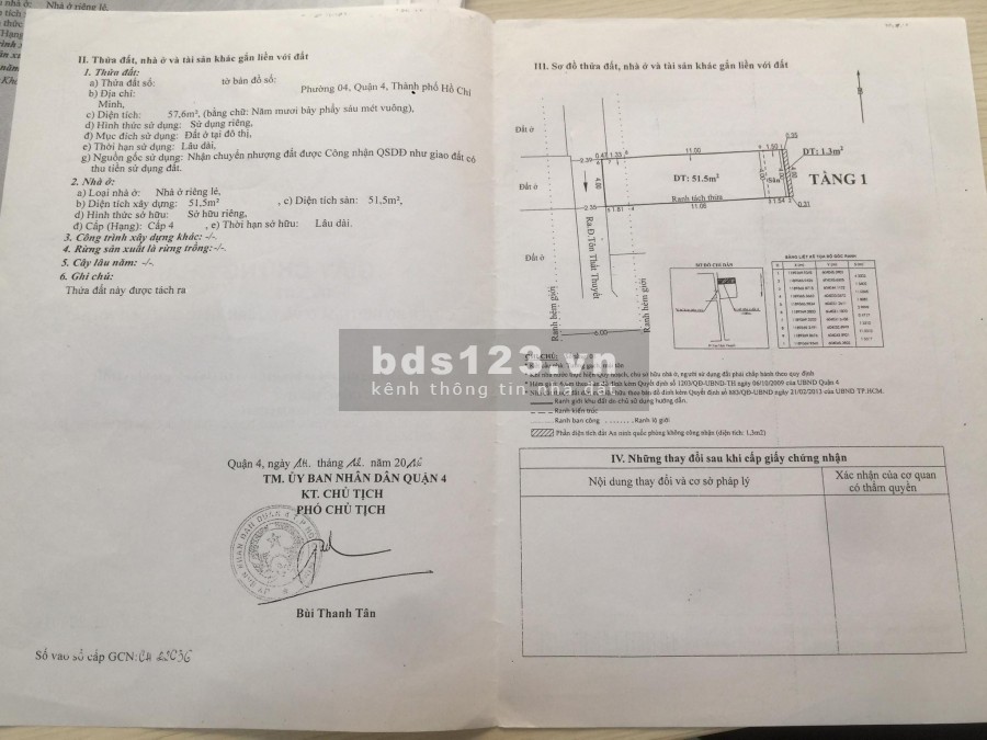 Bán đất lọt khe, 58m2, Phường 4, Quận 4. Giá 6.7 tỷ