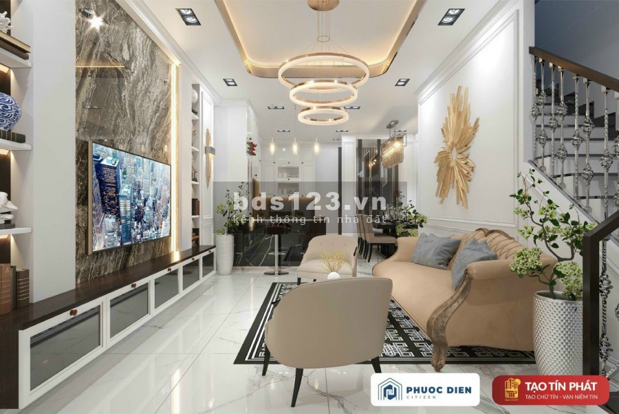 Mở bán giai đoạn 1, 95 căn nhà phố tại trung tâm Tân Phước Khánh giá chỉ từ 800tr/ căn