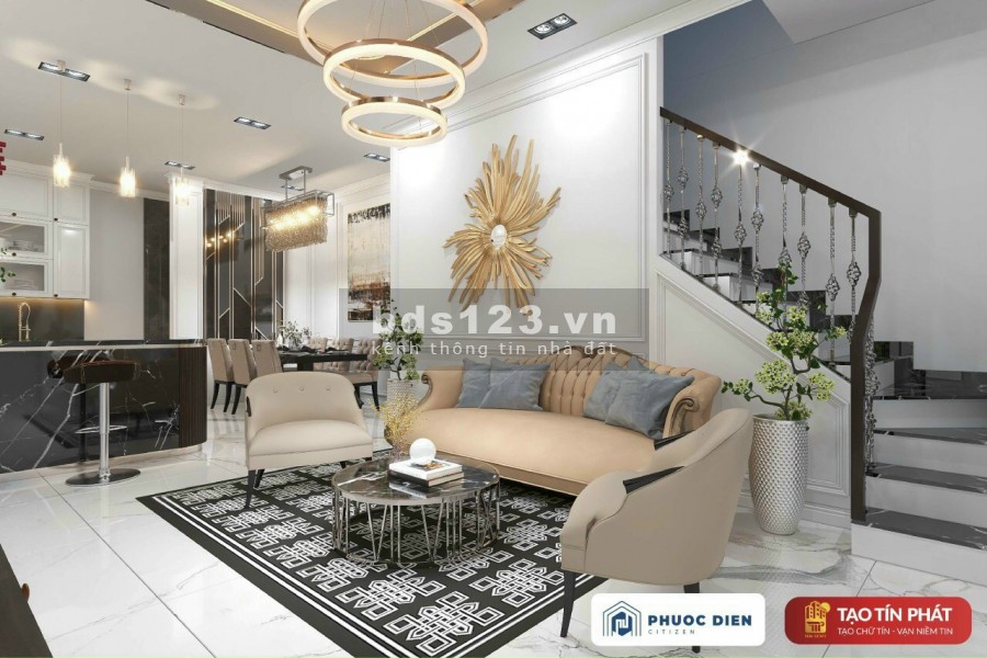 Mở bán giai đoạn 1, 95 căn nhà phố tại trung tâm Tân Phước Khánh giá chỉ từ 800tr/ căn