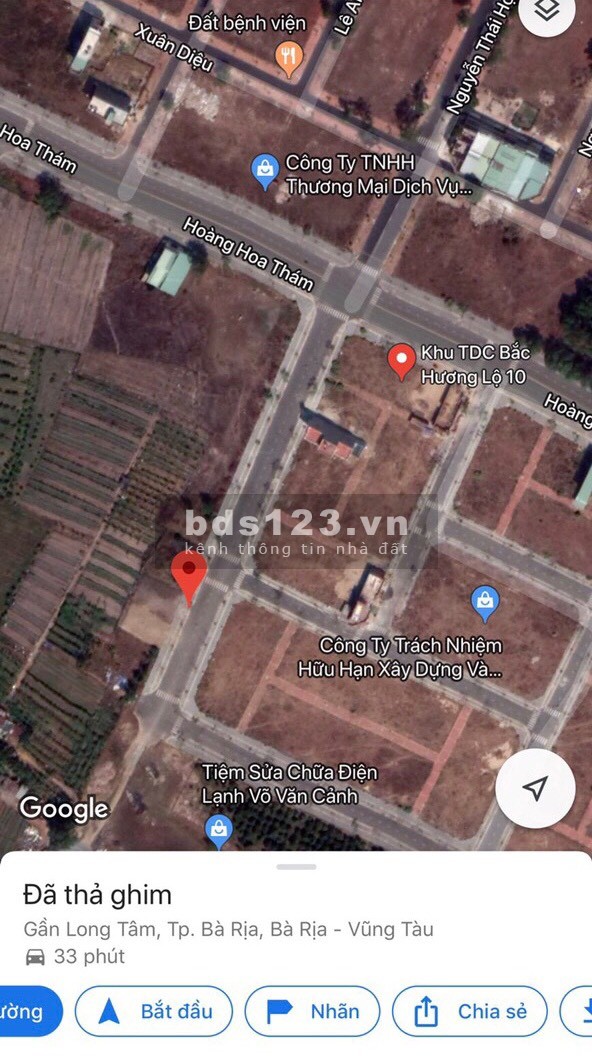 Bán đất MT Nguyễn Thái Học, Long Tâm, TP Bà Rịa
