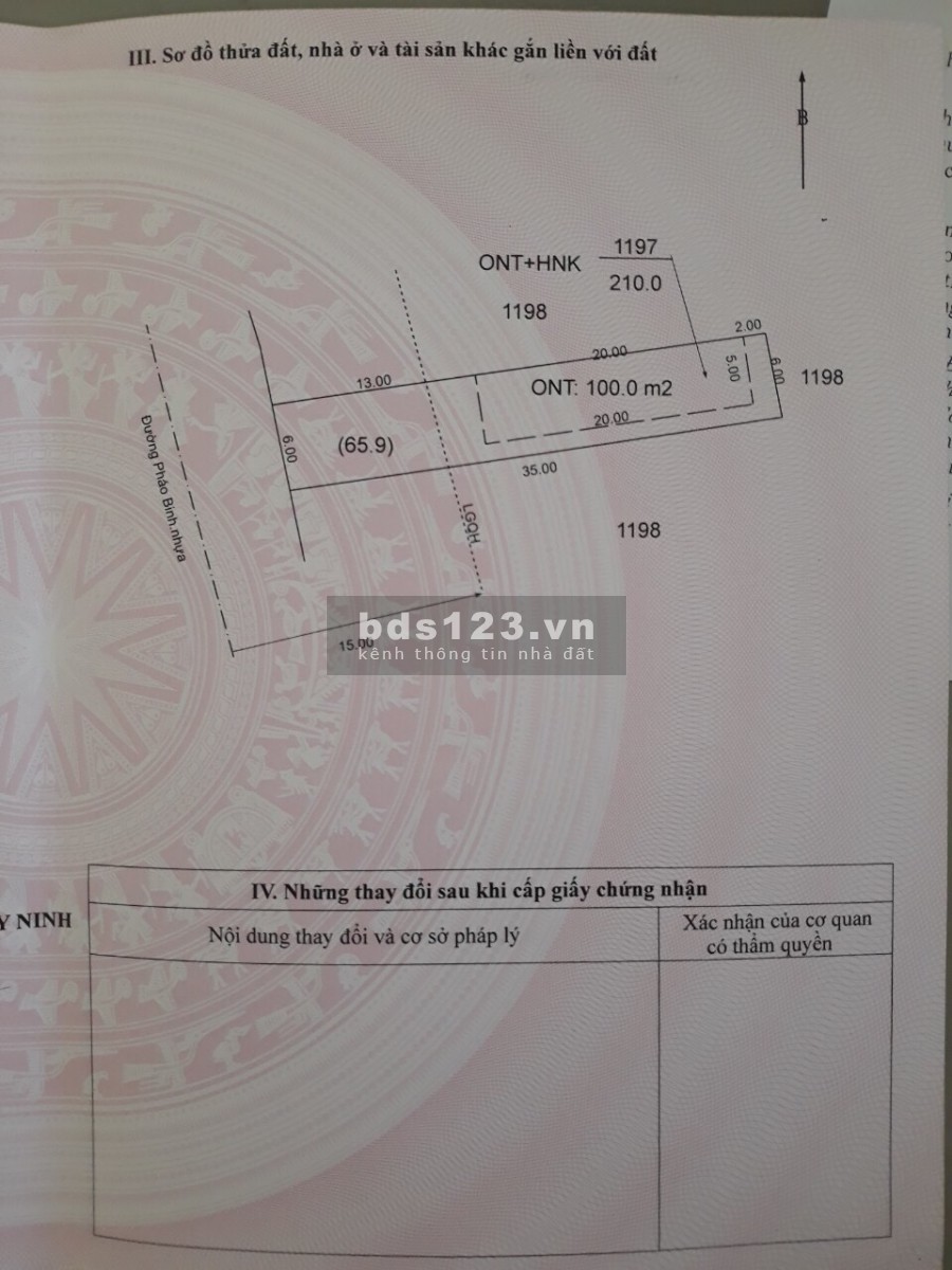 ĐẤT MẶT TIỀN ĐƯỜNG PHÁO BINH, BỆNH VIỆN XUYÊN Á TÂY NINH