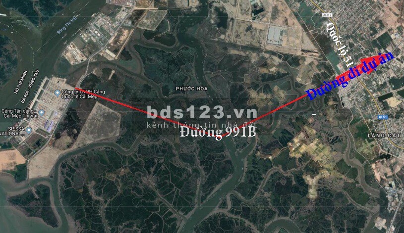 Đất MT đường vô núi Dinh, gần cảng Cái Mép Phú Mỹ, 144m2 , 980tr ,SHR , LH 0902.93.1223