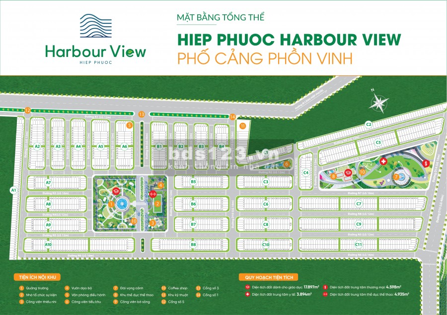 Bán đất nền phân Lô Hiệp Phước Habour View đường Nguyễn Văn Tạo Huyện Cần Giuộc.Giá 1.5tỷ