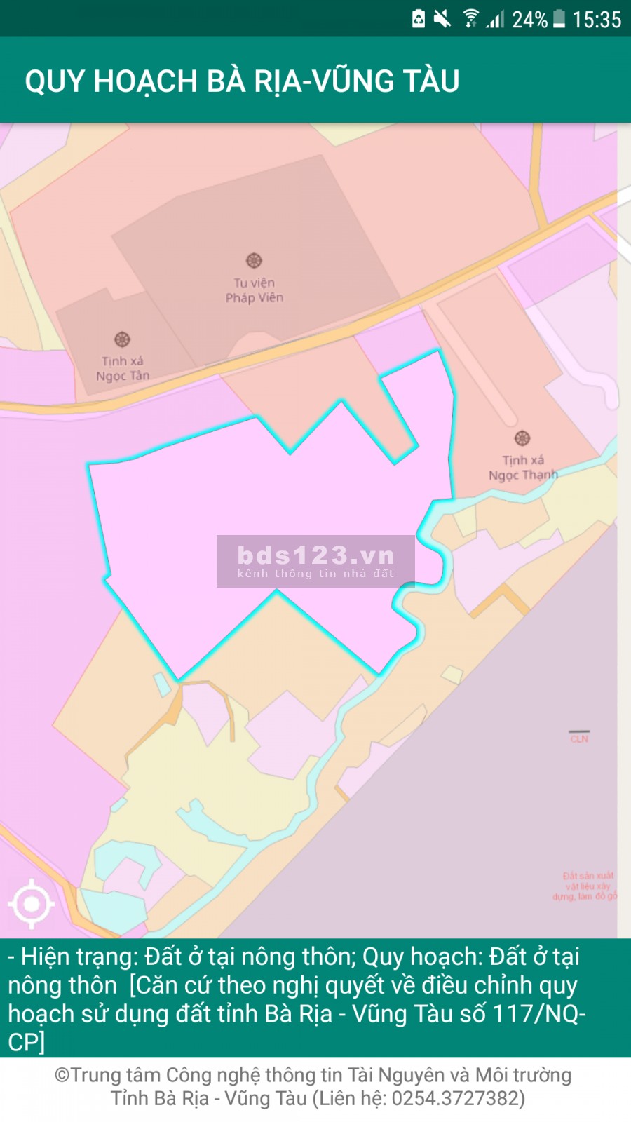 Đất MT đường vô núi Dinh, gần cảng Cái Mép Phú Mỹ, 144m2 , 980tr ,SHR , LH 0902.93.1223