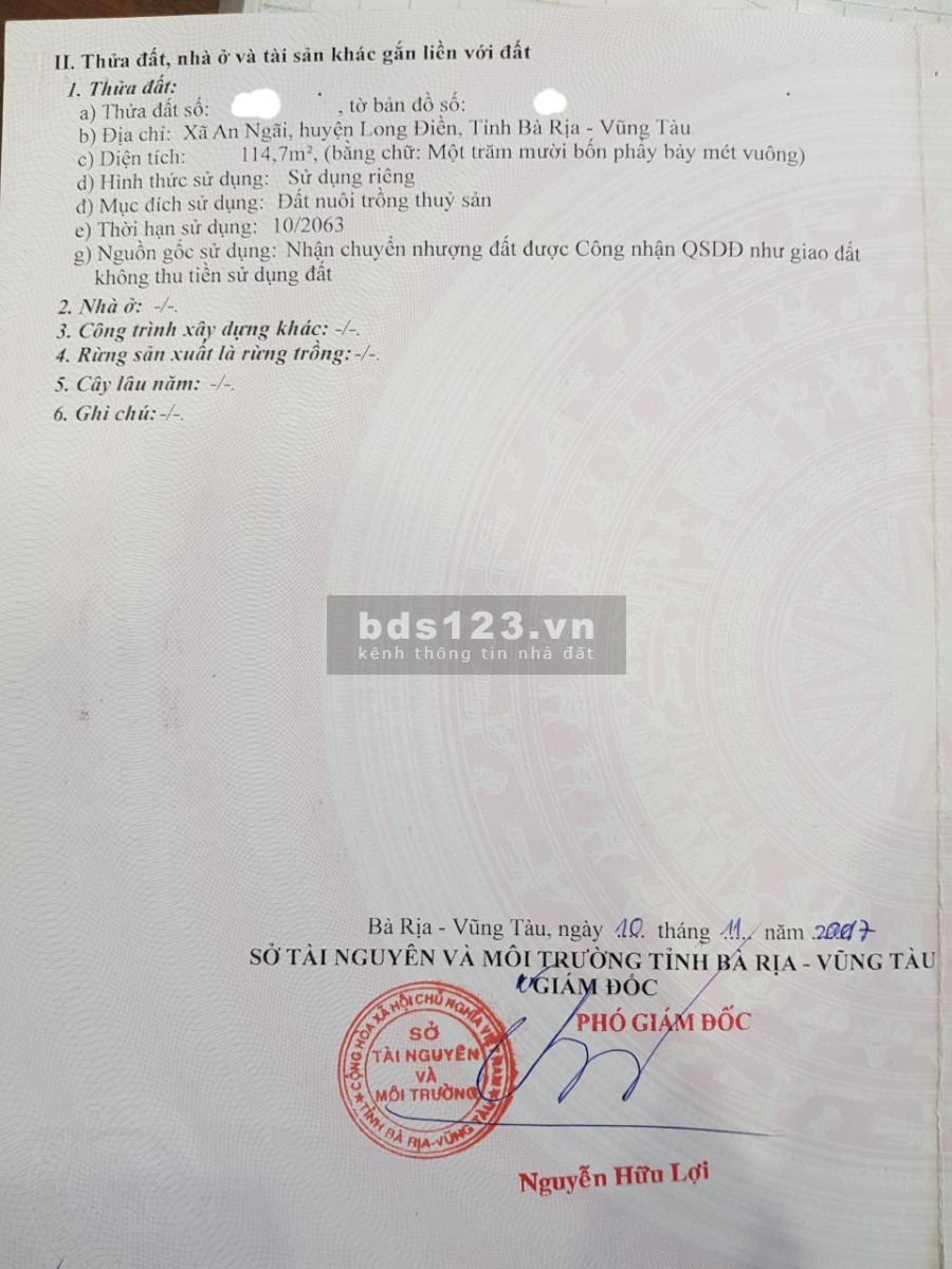 Cần Bán Lô Đất Đẹp Long Điền An Ngãi Uy Tín Số 1 Bà Rịa Vũng Tàu