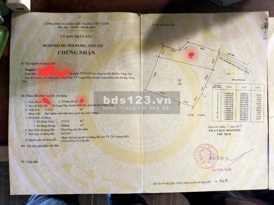 Cần Bán 7 Xào Đất Làm Vườn Biệt Thự Bao Đẹp Long Tân Bà Rịa