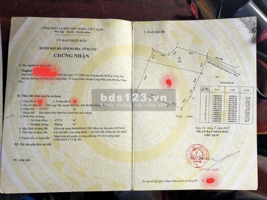Cần Bán 7 Xào Đất Làm Vườn Biệt Thự Bao Đẹp Long Tân Bà Rịa
