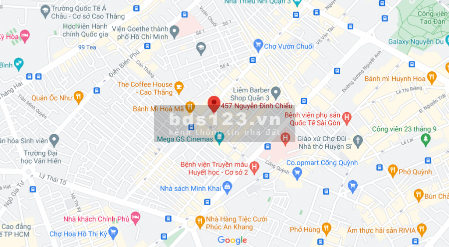 Cho thuê tòa nhà văn phòng 457 - 459 đường Nguyễn Đình Chiểu, P.5, Quận 3