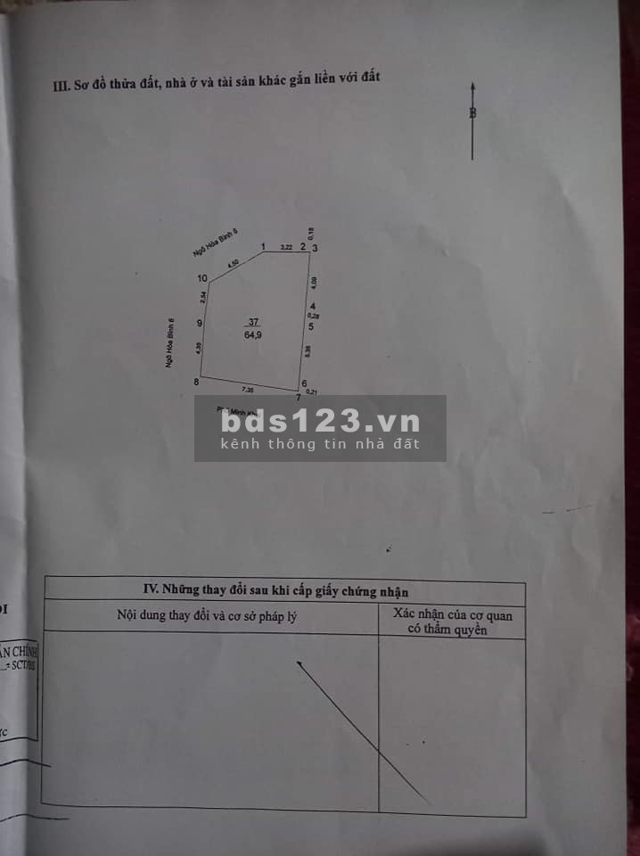 BÁN NHÀ ĐẤT CĂN GÓC 3 MẶT TIỀN MẶT PHỐ HAI BÀ TRƯNG 65M 0978439490