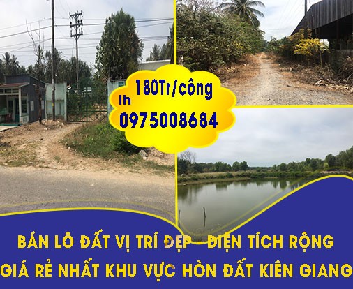 Chính Chủ Bán Lô Đất 266.000m2 Giá 180tr/công tại Hòn Đất, tỉnh Kiên Giang