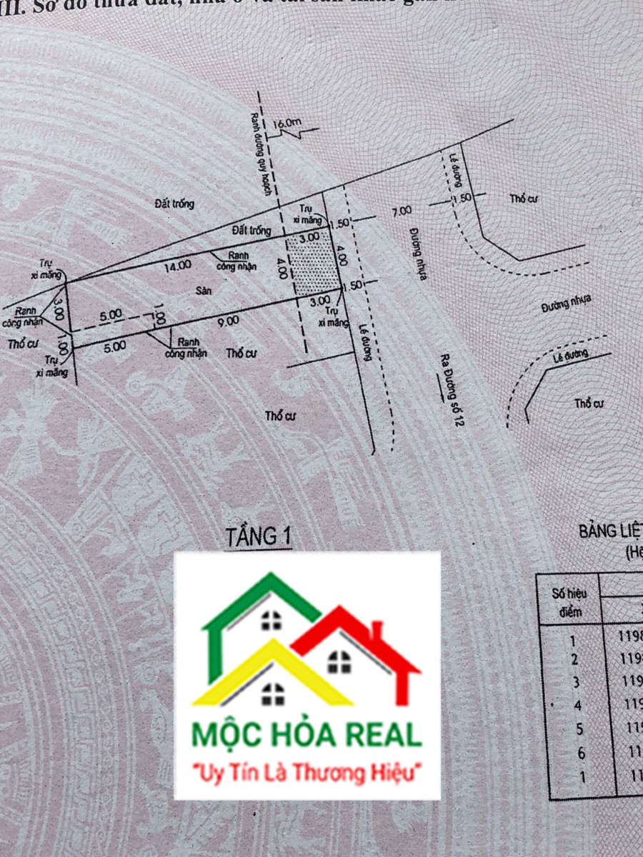 Bán Gấp Lô Đất Khu Dân Cư Hưng Phú Đường Số 12, phường Hiệp Bình Chánh, quận Thủ Đức - Đường vào Coopmart Bình Triệu