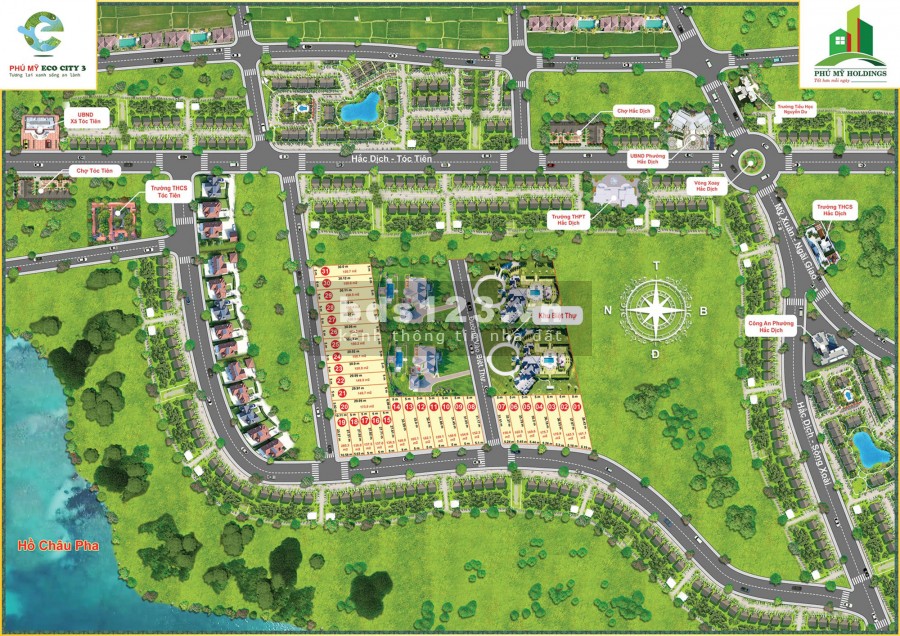 Bán đất nền khu đô thị Phú Mỹ Eco City 3, Phường Hắc Dịch TX Phú Mỹ - BRVT, 6tr/m2
