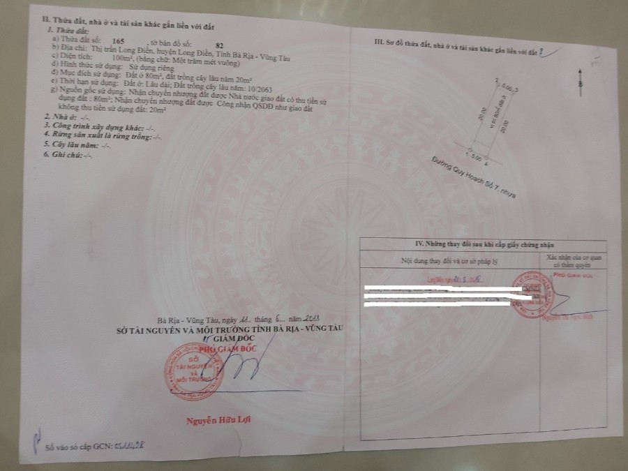 - Cần bán 2 lô đất đẹp liền nhau ngay tại trung tâm thị trấn Long Điền BR-VT giá cực tốt.