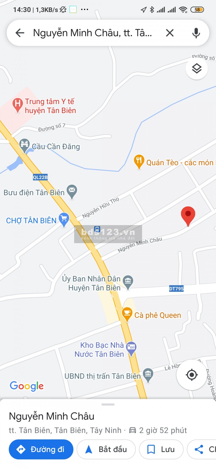 Bán gấp đất thị trấn Tân Biên, Tây Ninh. 300m2 (6x50)/ giá 1ty6