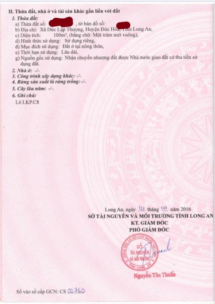 Bán lô đất 100m2 trong KDC Daresco