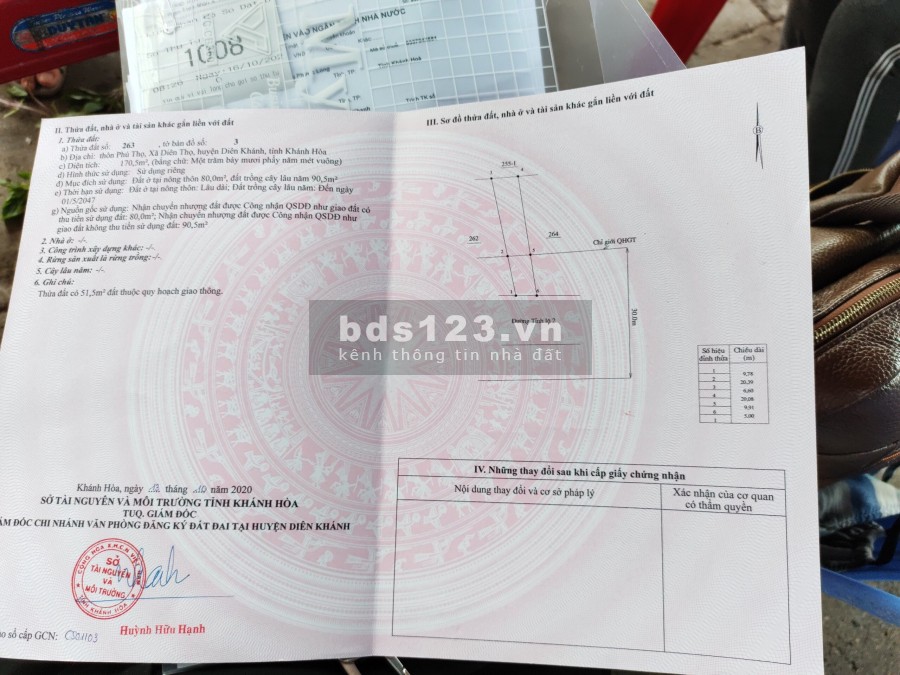 BÁN LÔ ĐẤT 271m2 GIÁ 400tr CÁCH TỈNH LỘ 2 20m, SỔ RIÊNG