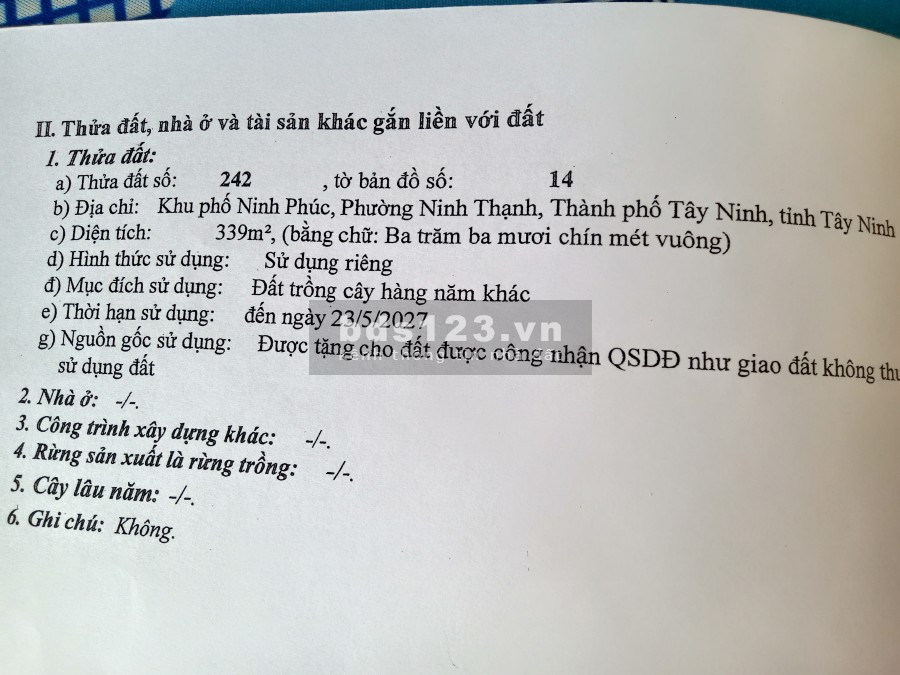 Bán đất Ninh Thạnh 40tr/ m ngang, mặt tiền đường 15m, ô tô quay đầu